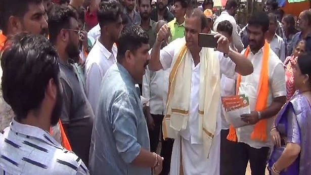 ಮಂದಿರದಲ್ಲಿ ಮತ ಯಾಚನೆಗೆ ಆಕ್ಷೇಪ: ಶಾಸಕ ಕಾಮತ್–ಮೊಕ್ತೇಸರ ನಡುವೆ ಮಾತಿನ ಚಕಮಕಿ