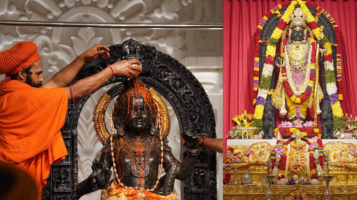 PHOTOS | ಬಾಲರಾಮನಿಗೆ ಅಭಿಷೇಕ, ವಿಶೇಷ ಅಲಂಕಾರ: ಅಯೋಧ್ಯೆಯಲ್ಲಿ ರಾಮನವಮಿ ಸಂಭ್ರಮ 