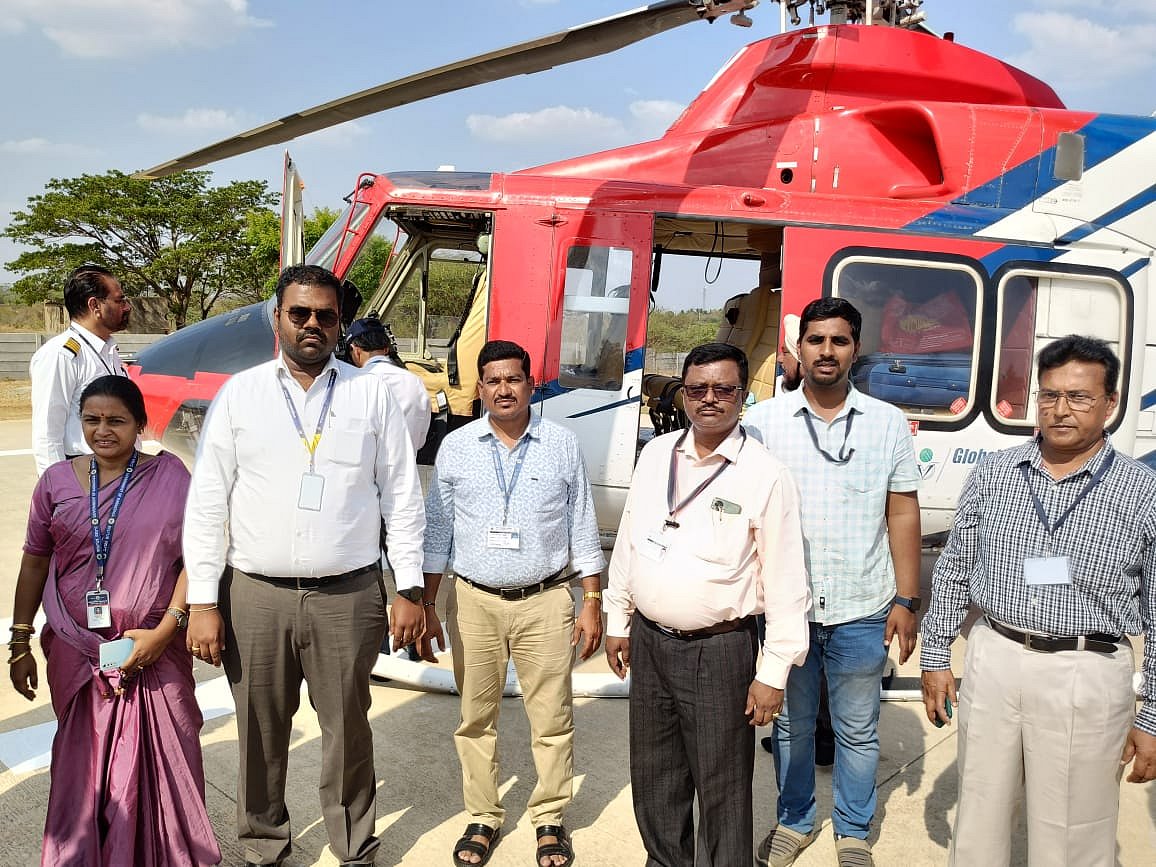 ಚಿತ್ರದುರ್ಗ: ಪ್ರಿಯಾಂಕ ಗಾಂಧಿ ಹೆಲಿಕಾಫ್ಟರ್‌ ತಪಾಸಣೆ