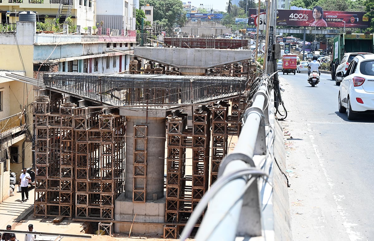 ಬೆಂಗಳೂರು | ಹೆಬ್ಬಾಳ ಮೇಲ್ಸೇತುವೆ ಕಾಮಗಾರಿ: ಮಾರ್ಗ ಬದಲಾವಣೆ