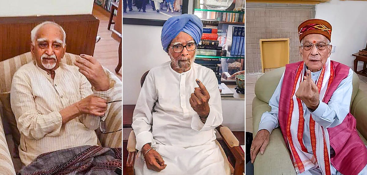 LS polls: ಮನಮೋಹನ್‌ ಸಿಂಗ್‌, ಜೋಷಿ ಸೇರಿ ಗಣ್ಯರಿಂದ ಮನೆಯಲ್ಲಿಯೇ ಮತದಾನ