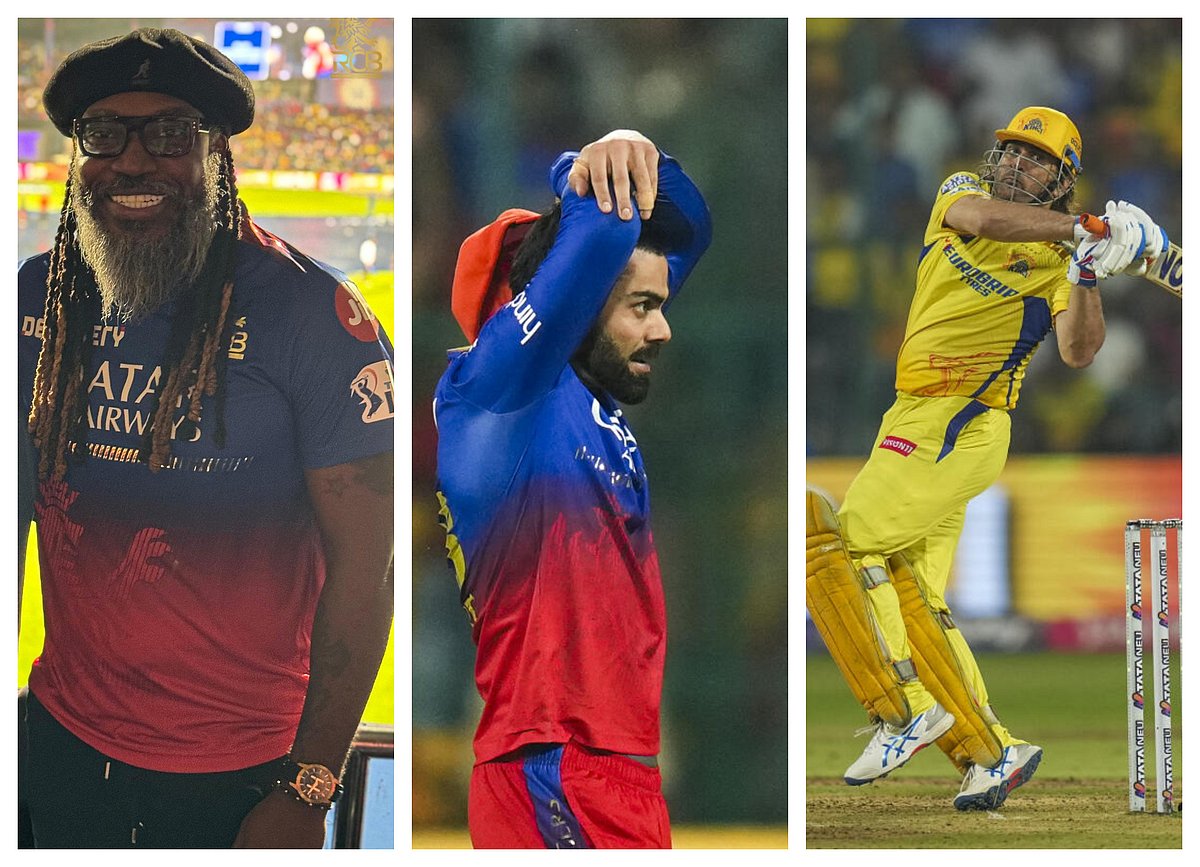 ಗ್ಯಾಲರಿಯಲ್ಲಿ 'ಯೂನಿವರ್ಸ್ ಬಾಸ್'; RCB ಜಯ 'ನಂಬಲು ಅಸಾಧ್ಯ' ಎಂದ ಫ್ಯಾನ್ಸ್