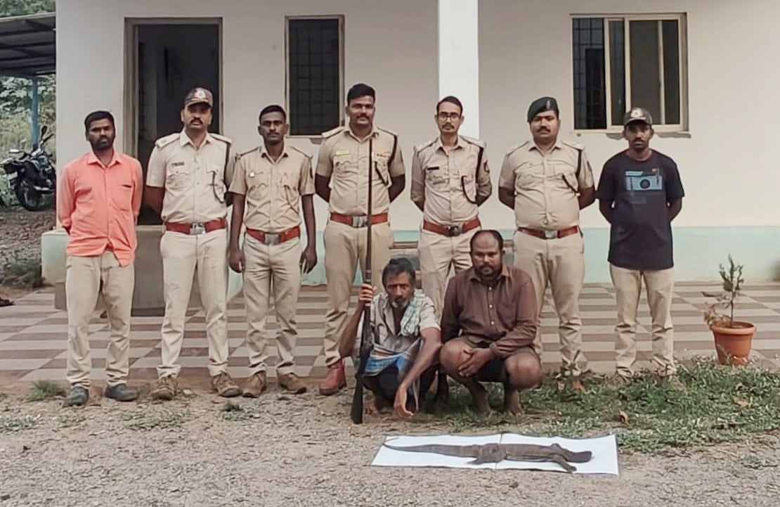 ಶಿಕಾರಿಪುರ | ವನ್ಯಜೀವಿ ಬೇಟೆ; ಇಬ್ಬರು ಆರೋಪಿಗಳ ಬಂಧನ