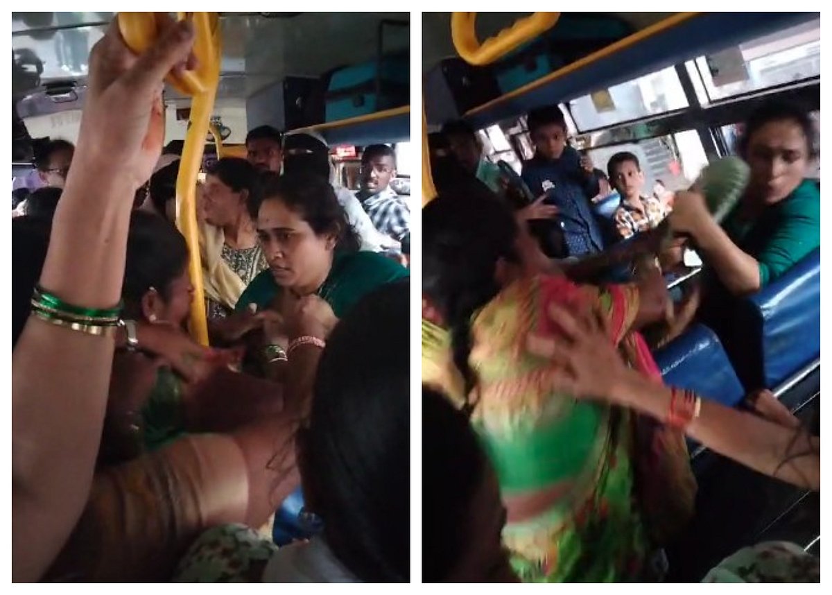 ಬೀದರ್‌: ಬಸ್‌ ಸೀಟಿಗಾಗಿ ಚಪ್ಪಲಿಯಿಂದ ಹೊಡೆದಾಡಿದ ಮಹಿಳೆಯರು