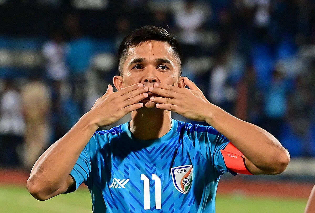 PHOTOS | ಕಾಲ್ಚೆಂಡಿನ ಲೋಕದ ತಾರೆ, 'ಗೋಲು ಮೆಶಿನ್' ಸುನಿಲ್ ಚೆಟ್ರಿ ವಿದಾಯ