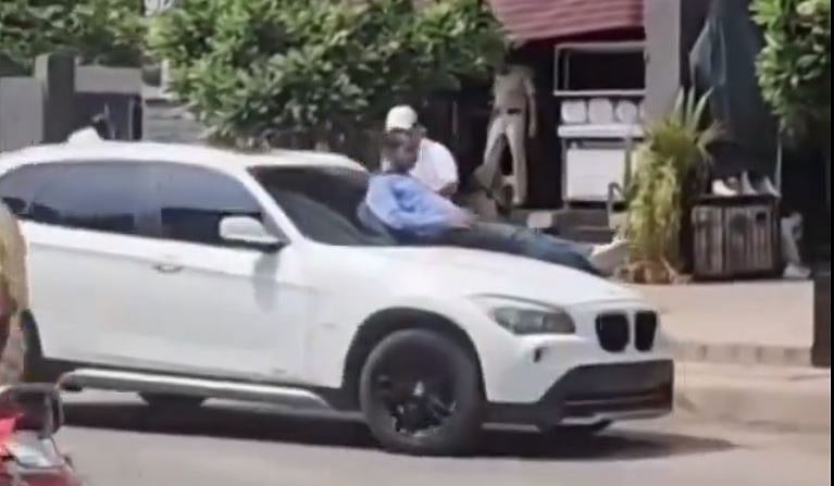 ಬಾನೆಟ್‌ ಮೇಲೆ ವ್ಯಕ್ತಿ ಮಲಗಿಸಿ ಕಾರು ಚಾಲನೆ; ಬಾಲಕನಿಂದ ಸ್ಟಂಟ್‌