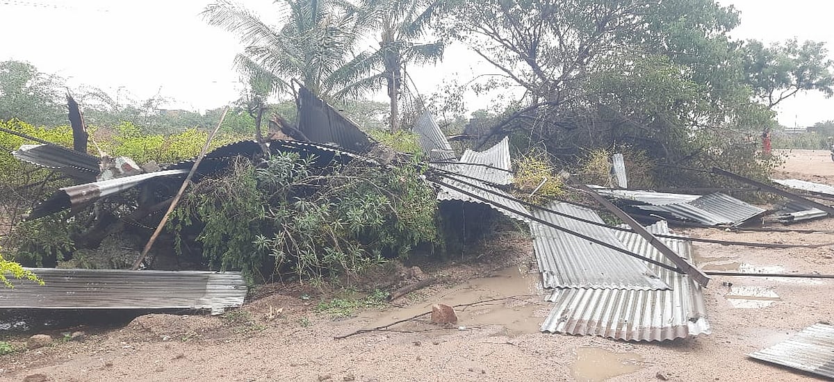 ಬಿರುಗಾಳಿ: ಒಬ್ದ ಸಾವು, ಆರು ಜನರಿಗೆ ಗಾಯ