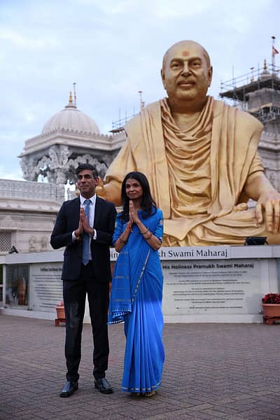 ರಿಷಿ ಸುನಕ್  ಮತ್ತು ಅವರ ಪತ್ನಿ ಅಕ್ಷತಾ ಮೂರ್ತಿ