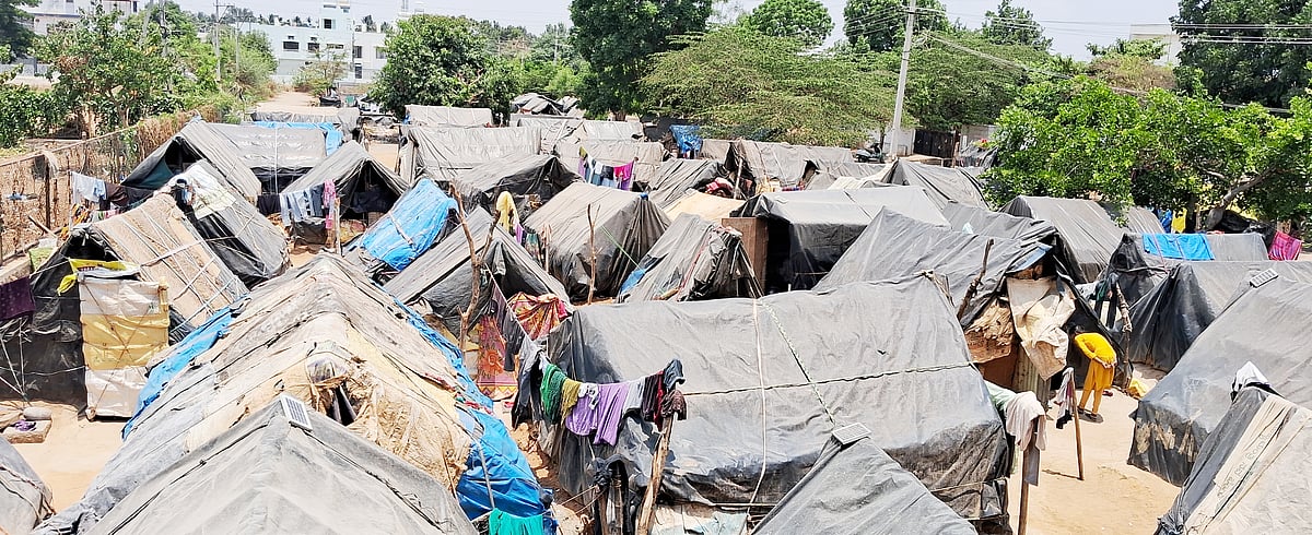 ತುಮಕೂರು | ಗುಳೆ ಬಂದವರ ಗೋಳು ಕೇಳೋರ್‍ಯಾರು?: ಗುಡಿಸಲು ವಾಸಕ್ಕೆ ₹800 ಬಾಡಿಗೆ!