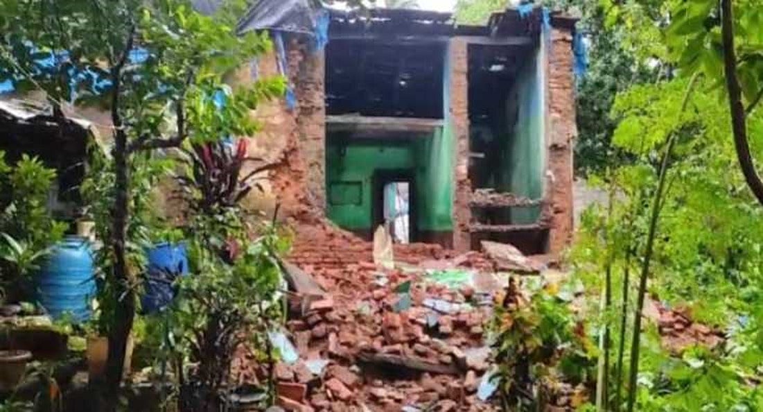 ಹಾಸನ: ಮನೆ ಗೋಡೆ ಕುಸಿದು ಗರ್ಭಿಣಿಗೆ ಗಾಯ