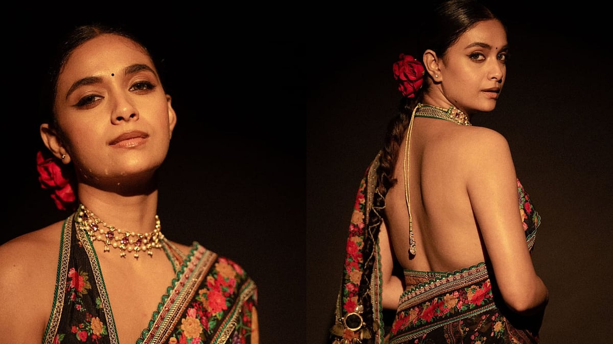 PHOTOS | ವಿಭಿನ್ನ ಶೈಲಿಯ ಸೀರೆಯುಟ್ಟು ಗಮನ ಸೆಳೆದ ನಟಿ ಕೀರ್ತಿ ಸುರೇಶ್