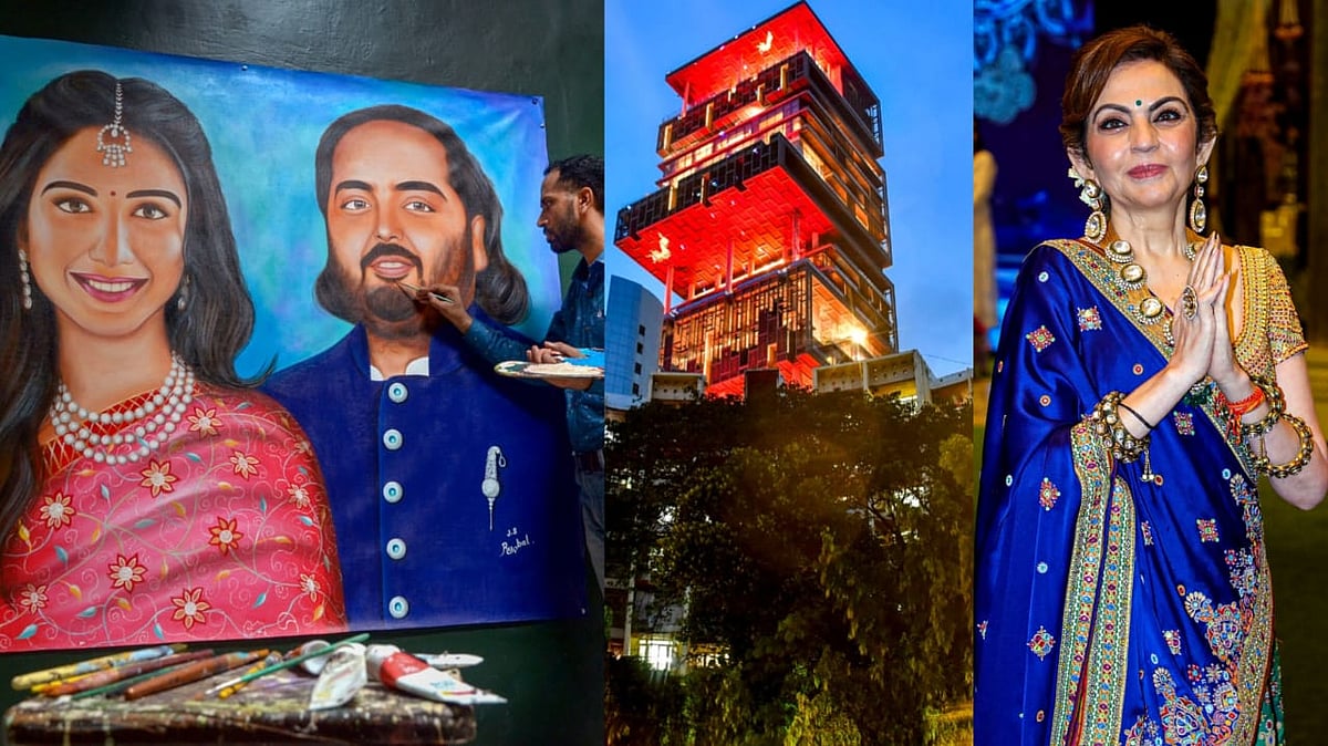 PHOTOS | ಅನಂತ್‌ – ರಾಧಿಕಾ ಮದುವೆ: ಮುಂಬೈ ನಿವಾಸದಲ್ಲಿ ಕಳೆ ಕಟ್ಟಿದ ಸಂಭ್ರಮ..