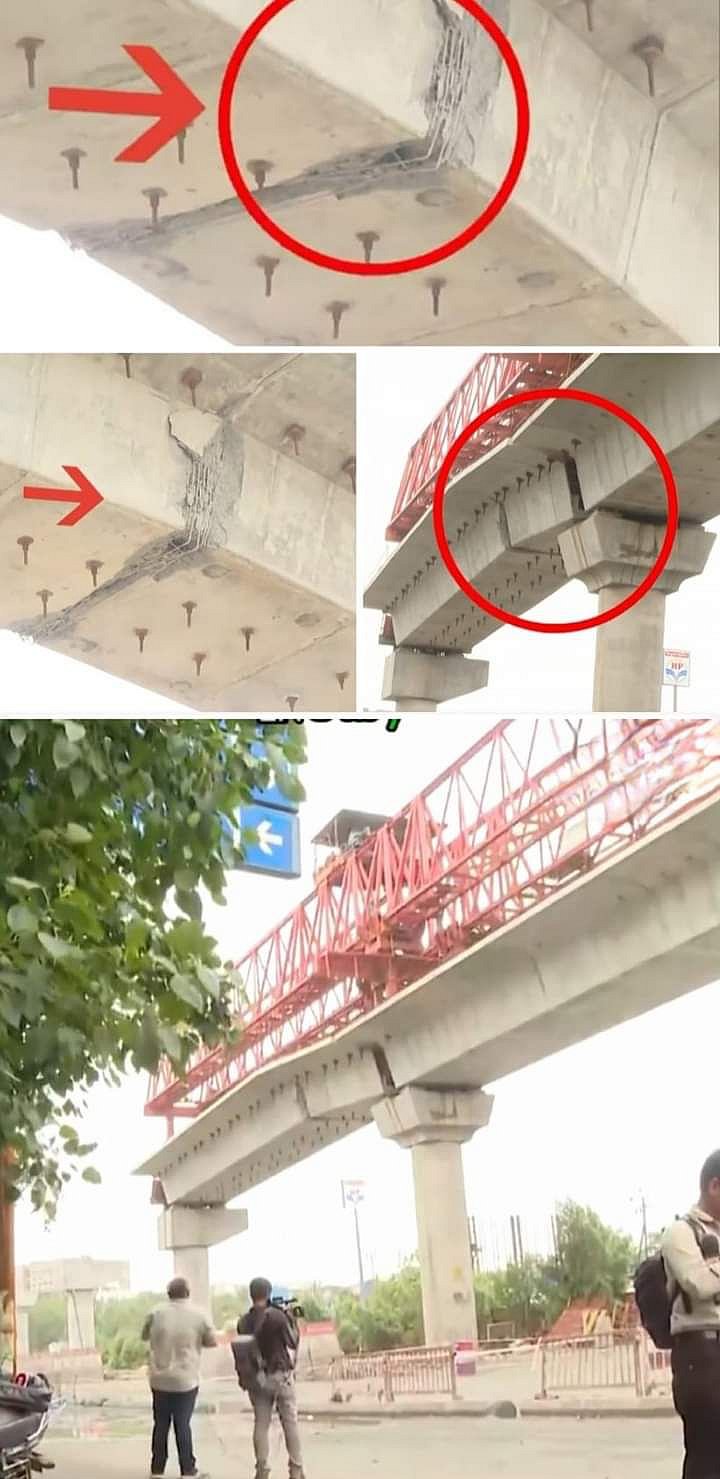 ನಿರ್ಮಾಣ ಹಂತದ ಸೂರತ್ ಮೆಟ್ರೊದ ಕಾಂಕ್ರೀಟ್ ಬ್ರಿಡ್ಜ್‌ನಲ್ಲಿ ಬಿರುಕು!