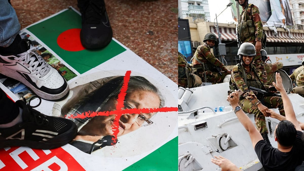 PHOTOS | ಬಾಂಗ್ಲಾದಲ್ಲಿ ಅರಾಜಕತೆ; ಪ್ರತಿಭಟನೆಯ ಕಾವು: ಪ್ರಧಾನಿ ಹಸೀನಾ ರಾಜೀನಾಮೆ