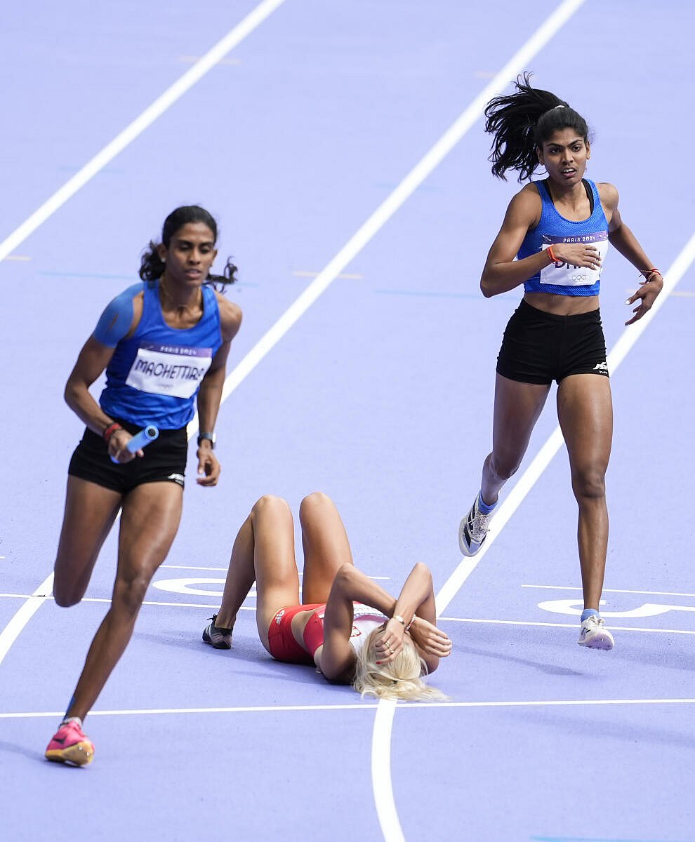 Paris | 4x100 ಮೀ. ರಿಲೆಯಲ್ಲಿ ಭಾರತ ಪುರುಷರ ಹಾಗೂ ಮಹಿಳೆಯರ ತಂಡಕ್ಕೆ ನಿರಾಸೆ