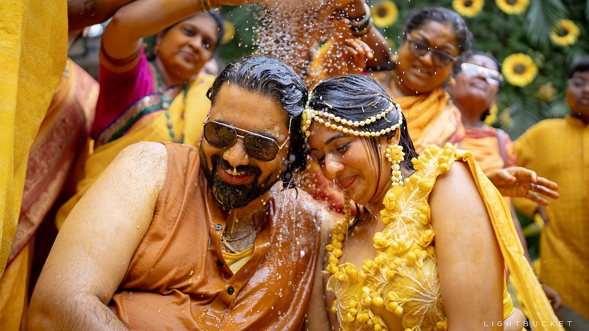 Photos | ತರುಣ್ ಸುಧೀರ್‌– ಸೋನಲ್ ಮಂಥೆರೋ ಅರಶಿನ ಶಾಸ್ತ್ರ