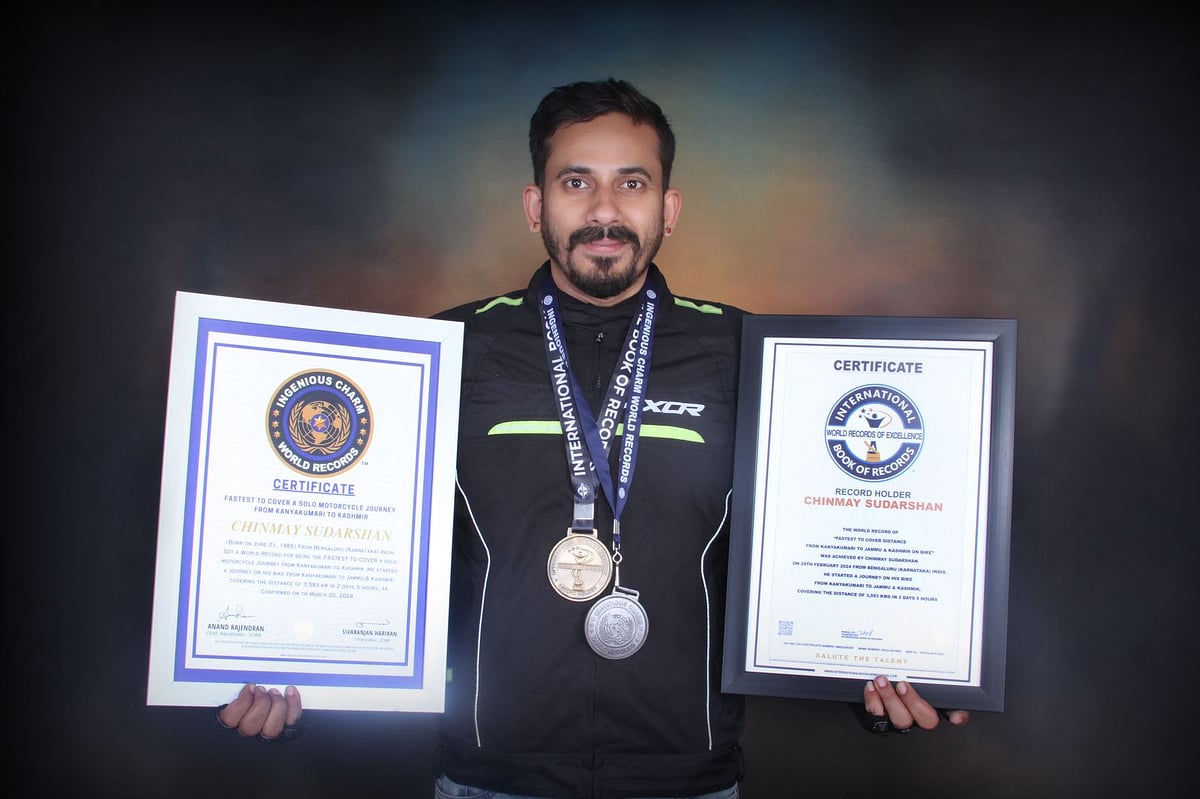  53 ಗಂಟೆಗಳಲ್ಲಿ 3620 ಕಿ.ಮೀ ಸಾಹಸಯಾನ!
