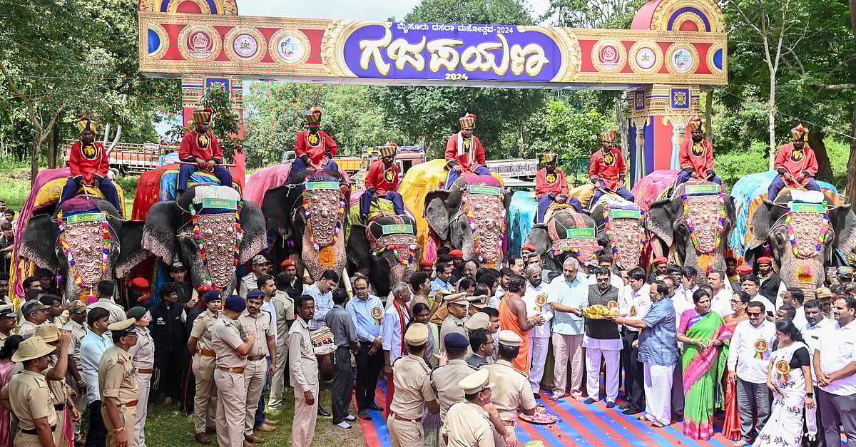 ದಸರಾ | ಅರಮನೆ ನಗರಿಗೆ ‘ಗಜಪಡೆ’: ಸಂಭ್ರಮದ ಕಳೆ