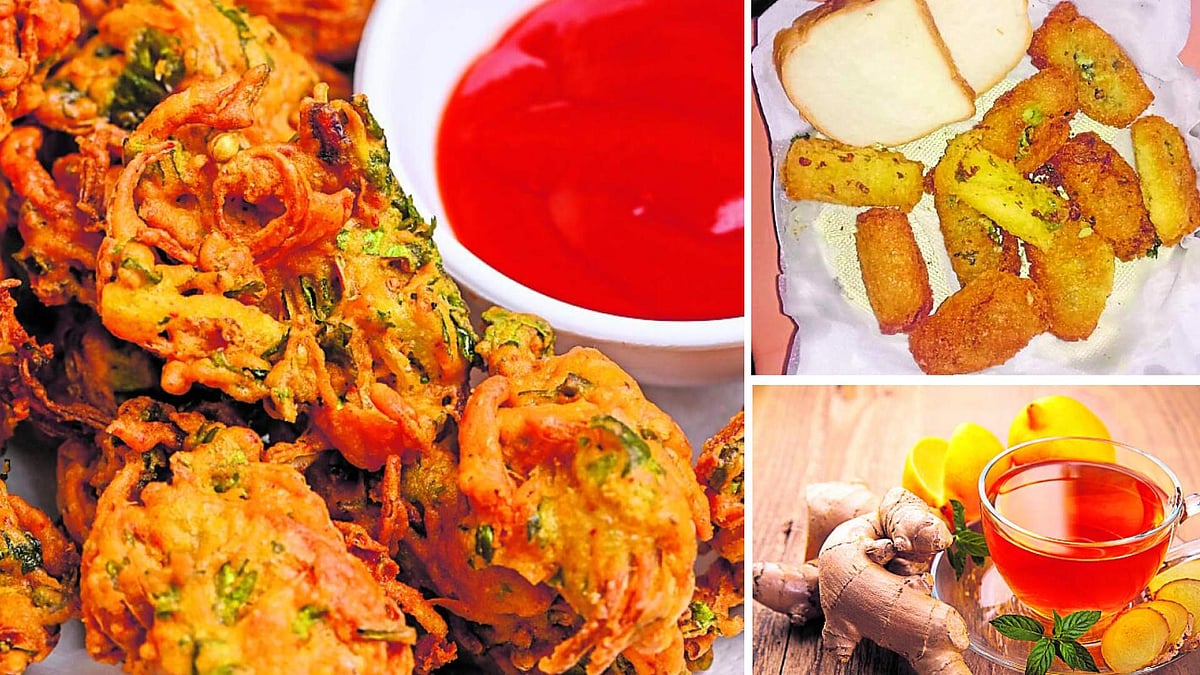 ರೆಸಿಪಿ | ಬಗೆ ಬಗೆಯ ಗರಿಗರಿ ಪಕೋಡಾ ಜತೆ ಶುಂಠಿ ಟೀ; ಹೀಗೆ ಮಾಡಿ