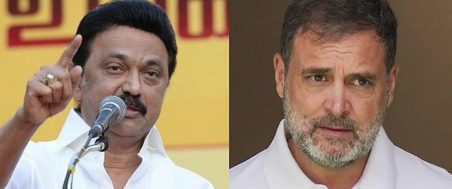 ರಾಹುಲ್ ಗಾಂಧಿ ವರ್ಚಸ್ಸು ಹೆಚ್ಚುತ್ತಿರುವುದನ್ನು ಸಹಿಸಲಾಗದೆ ಬೆದರಿಕೆ: ಸ್ಟಾಲಿನ್
