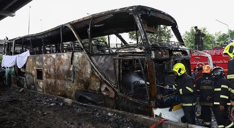 ಥಾಯ್ಲೆಂಡ್ | ಶಾಲಾ ಬಸ್‌ಗೆ ಬೆಂಕಿ: ವಿದ್ಯಾರ್ಥಿಗಳು, ಶಿಕ್ಷಕರು ಸೇರಿ 23 ಸಾವು