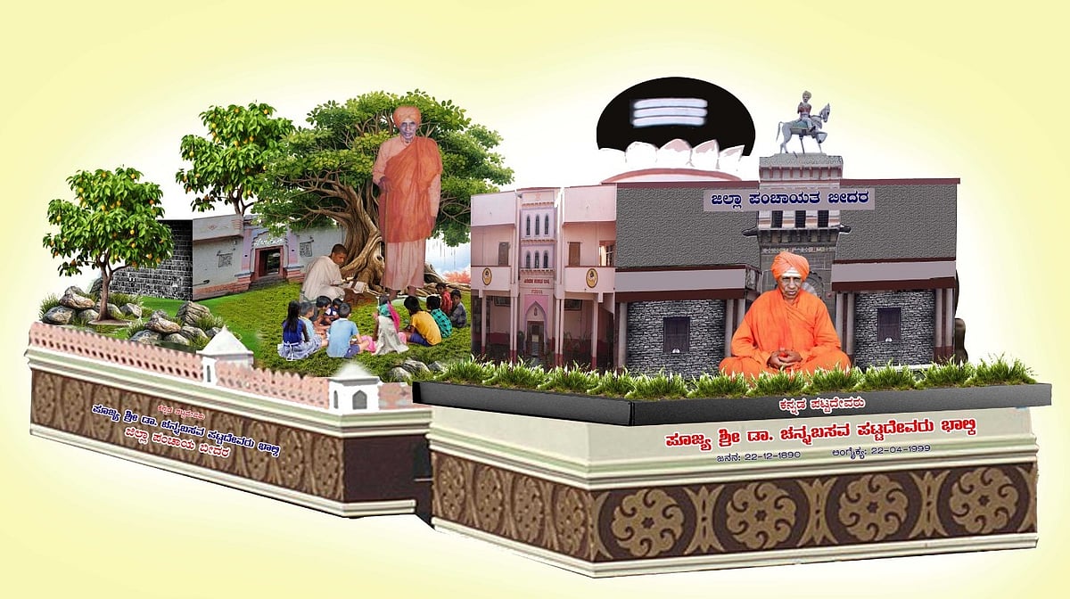 ಮೈಸೂರು ದಸರಾ ಮೆರವಣಿಗೆಯಲ್ಲಿ ಪಟ್ಟದ್ದೇವರ ಸ್ತಬ್ಧಚಿತ್ರ

