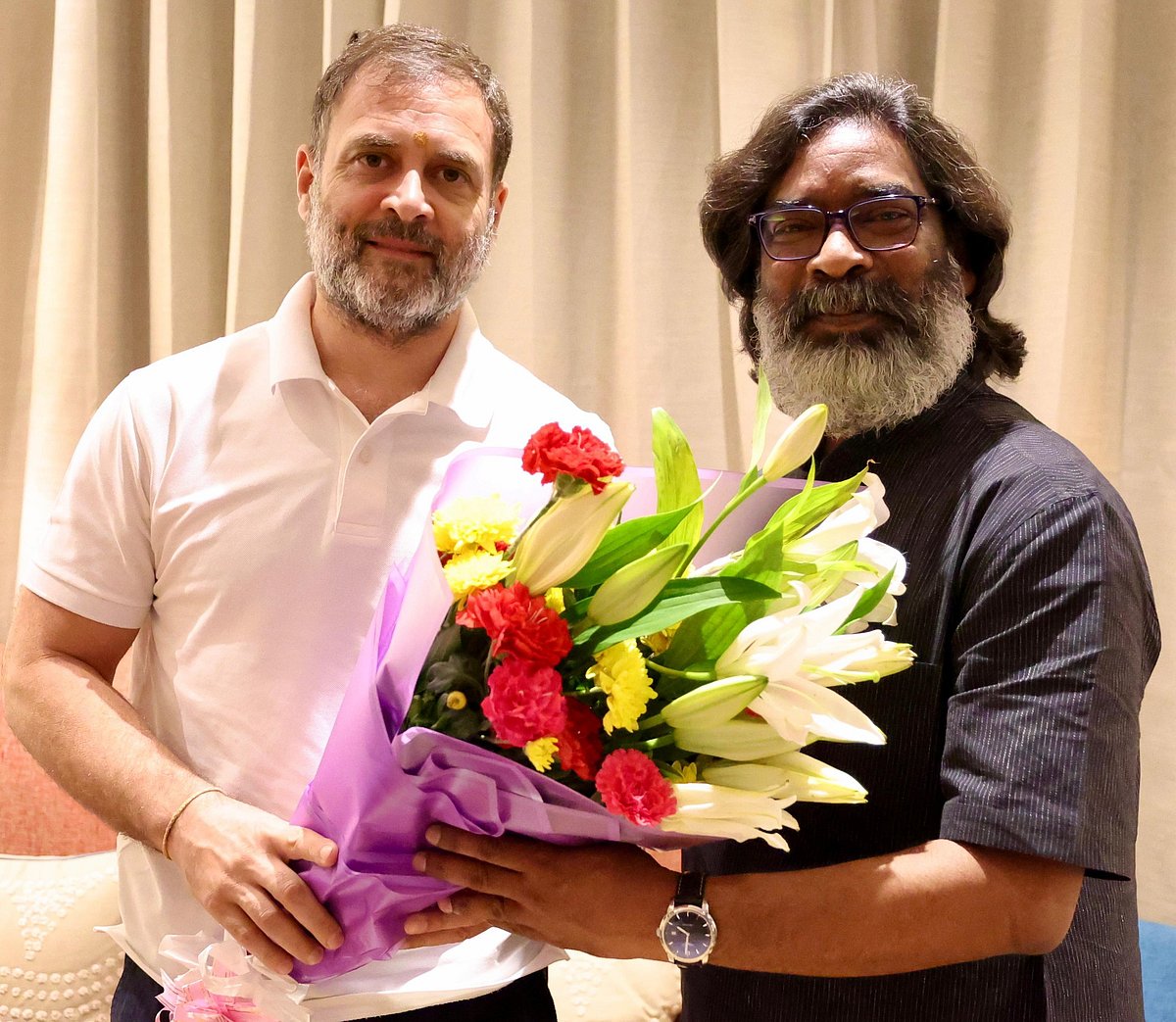 Jharkhand Election: ರಾಹುಲ್ ಗಾಂಧಿ ಭೇಟಿಯಾದ ಹೇಮಂತ್ ಸೊರೇನ್, ಚರ್ಚೆ