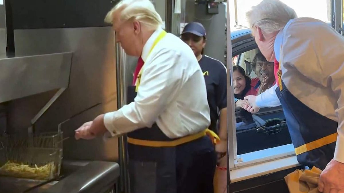 McDonald'sನಲ್ಲಿ ಫ್ರೆಂಚ್‌ ಫ್ರೈಸ್ ಕರಿದ ಟ್ರಂಪ್‌; ಆರ್ಡರ್ ಪಡೆದ ಭಾರತೀಯ ದಂಪತಿ