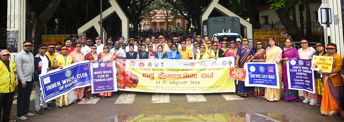 ತುಮಕೂರು: ಪೊಲಿಯೋ ನಿರ್ಮೂಲನೆಗೆ ಜಾಥಾ