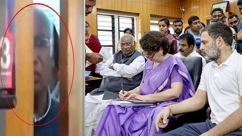 ಪ್ರಿಯಾಂಕಾ ನಾಮಪತ್ರ ಸಲ್ಲಿಕೆ ವೇಳೆ ಖರ್ಗೆಯನ್ನು ಹೊರಗಿಟ್ಟು ಅವಮಾನ: ಬಿಜೆಪಿ ಆರೋಪ