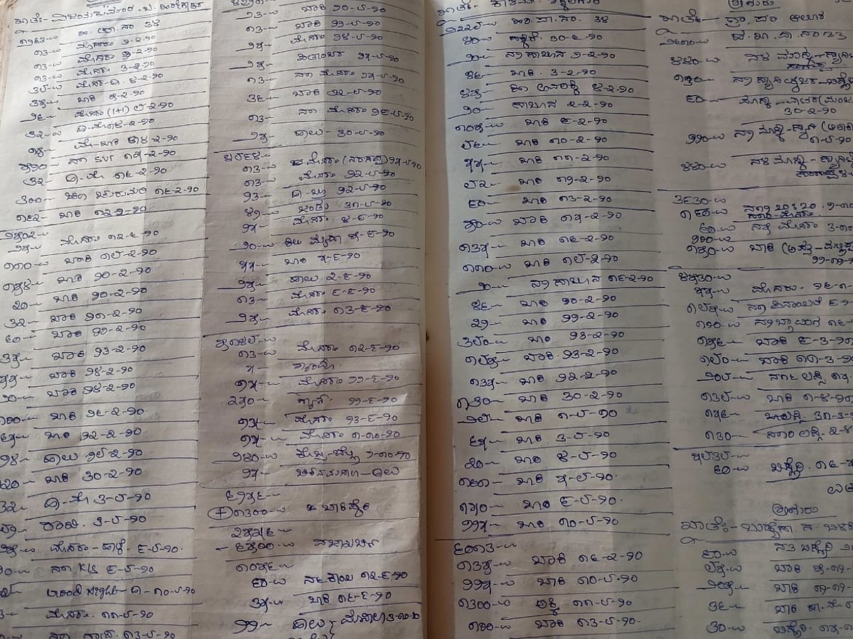 ನಾಲತವಾಡ: ಲೆಕ್ಕಪ‍ತ್ರ ಬುಕ್‌ನಲ್ಲಿ ಅಚ್ಚಳಿಯದ ಕನ್ನಡ ಪ್ರೇಮ