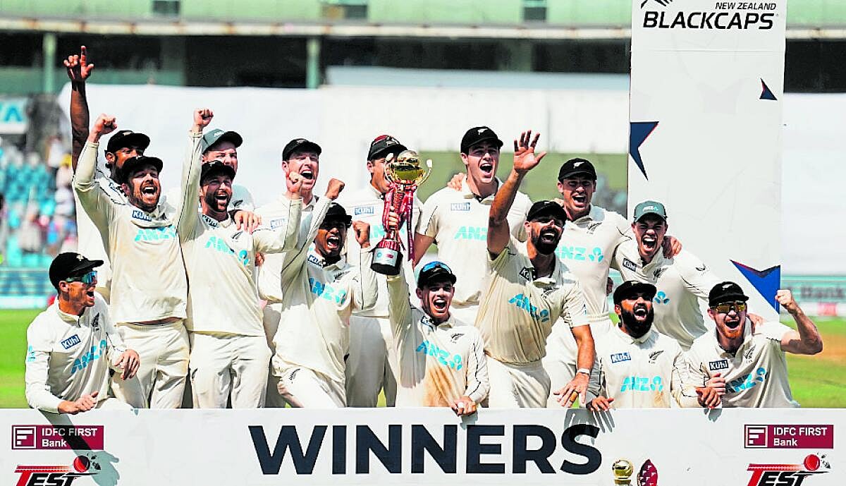 IND vs NZ | ಎಜಾಜ್ ಮ್ಯಾಜಿಕ್; ಭಾರತದ ಎದುರು ಕ್ಲೀನ್ ಸ್ವೀಪ್ ಸಾಧಿಸಿದ ಕಿವೀಸ್