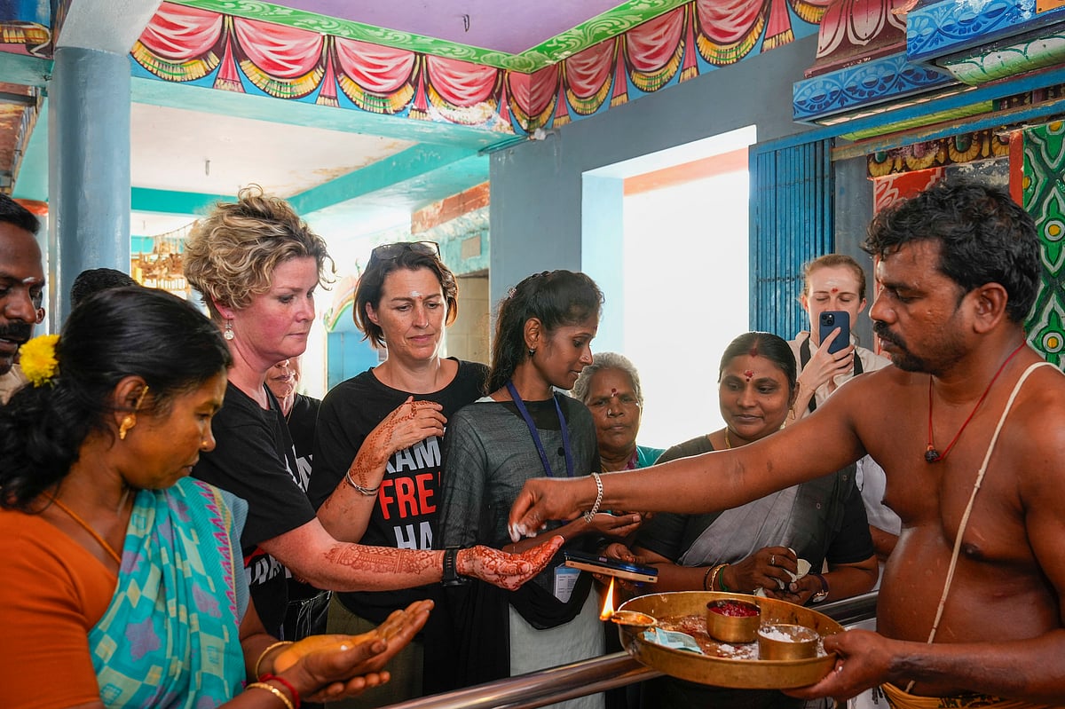 ಅಮೆರಿಕ ಚುನಾವಣೆ: ಕಮಲಾ ಹ್ಯಾರಿಸ್ ಪೂರ್ವಜರ ಊರಲ್ಲಿ ವಿಶೇಷ ಪೂಜೆ