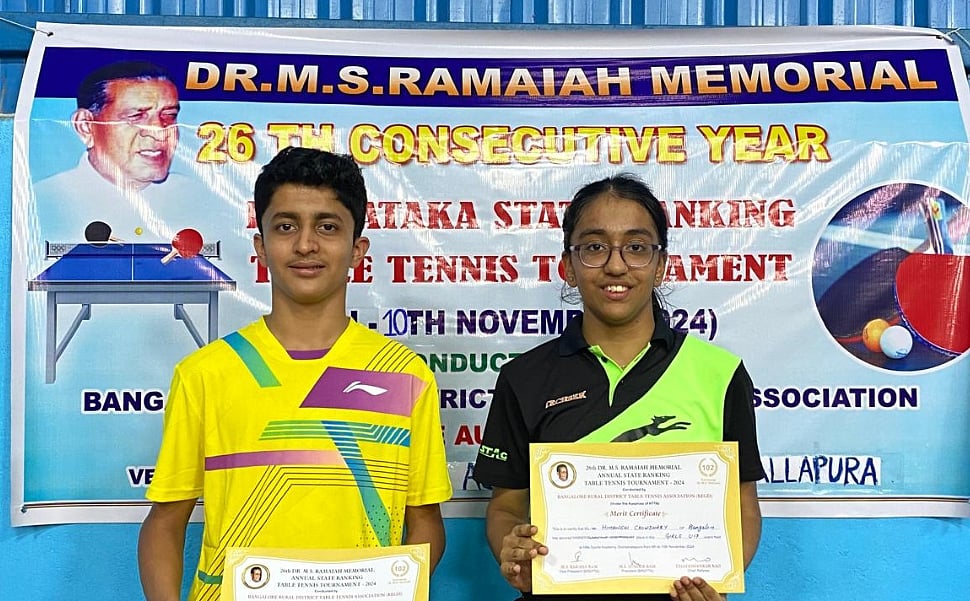 ಟೇಬಲ್‌ ಟೆನಿಸ್: ಅಥರ್ವಗೆ ಪ್ರಶಸ್ತಿ ಡಬಲ್‌