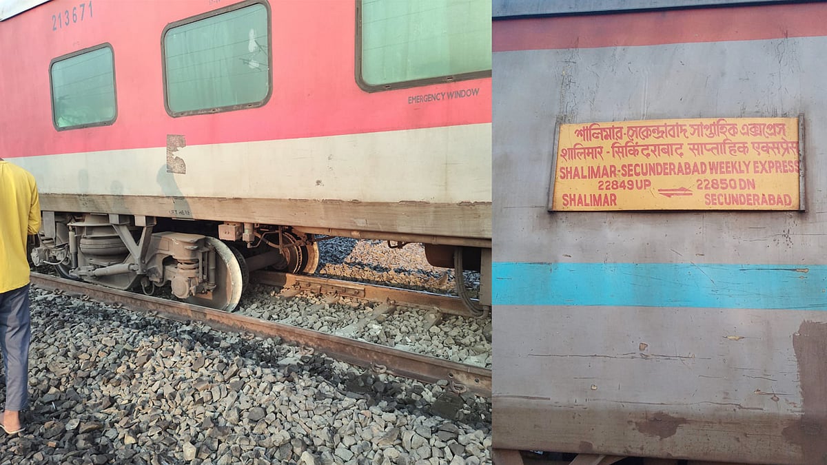 ಕೋಲ್ಕತ್ತ: ಹಳಿತಪ್ಪಿದ ಸಿಕಂದರಾಬಾದ್–ಶಾಲಿಮರ್ ಎಕ್ಸ್‌ಪ್ರೆಸ್‌ನ 3 ಬೋಗಿಗಳು