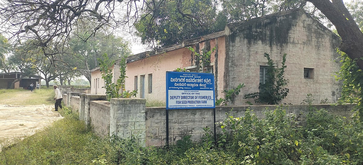 ಹಗರಿಬೊಮ್ಮನಹಳ್ಳಿ: ಪಾಳುಬಿದ್ದ ಮೀನುಮರಿ ಉತ್ಪಾದನೆ ಕೇಂದ್ರ