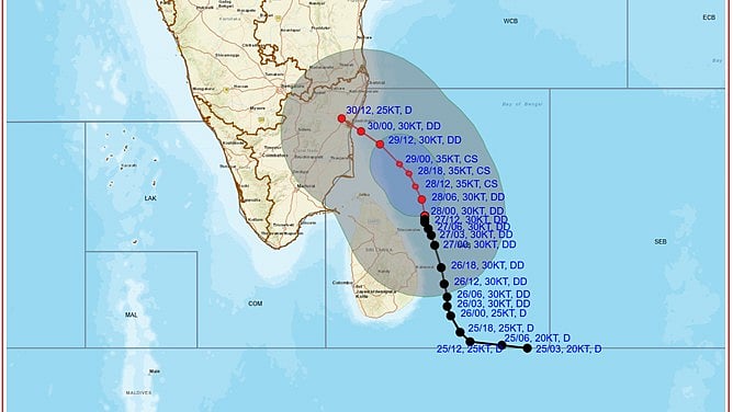 ತಮಿಳುನಾಡಿನಲ್ಲಿ ‘ಫೆಂಗಲ್‌’ ಚಂಡಮಾರುತ ಭೀತಿ: ಮುಂದಿನ 48 ಗಂಟೆಗಳಲ್ಲಿ ಭಾರೀ ಮಳೆ