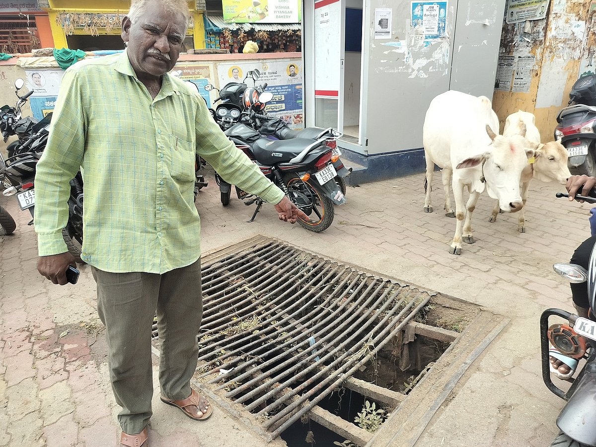 ಸುರಪುರ: ‘ಮ್ಯಾನ್‌ಹೋಲ್‌’ ಮುಚ್ಚಳ ದುರಸ್ತಿಗೆ ಒತ್ತಾಯ
