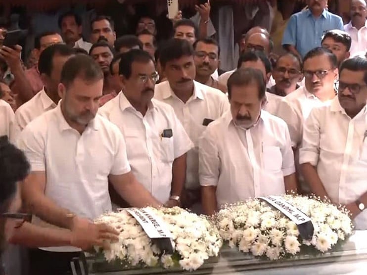 ಸೋನಿಯಾ ಗಾಂಧಿ ಆಪ್ತ ಸಹಾಯಕ ಮಾಧವನ್ ನಿಧನ: ಅಂತಿಮ ದರ್ಶನ ಪಡೆದ ರಾಹುಲ್ ಗಾಂಧಿ