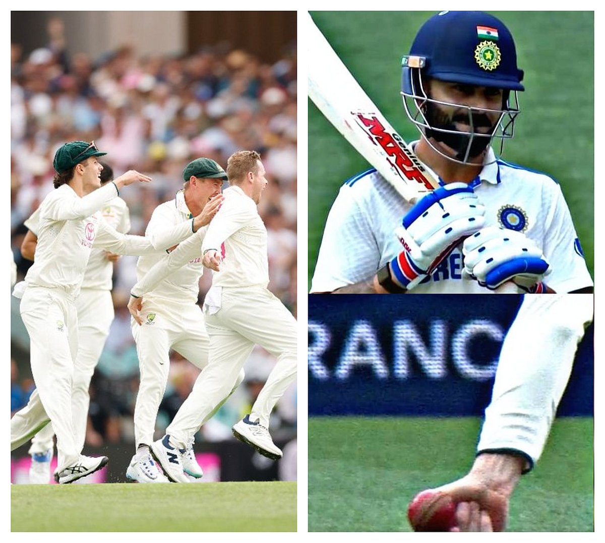 ತಾವು ಎದುರಿಸಿದ ಮೊದಲ ಎಸೆತದಲ್ಲೇ ಬಚಾವ್ ಆದ ಕಿಂಗ್ ಕೊಹ್ಲಿ; ಔಟ್ Or ನಾಟೌಟ್?