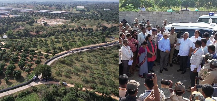 ಶ್ರೀನಿವಾಸಪುರ | ಮಾಜಿ ಸಚಿವ ರಮೇಶ್ ಕುಮಾರ್‌ಗೆ ಸೇರಿದ ಜಮೀನಿನಲ್ಲಿ ಜಂಟಿ ಸರ್ವೆ
