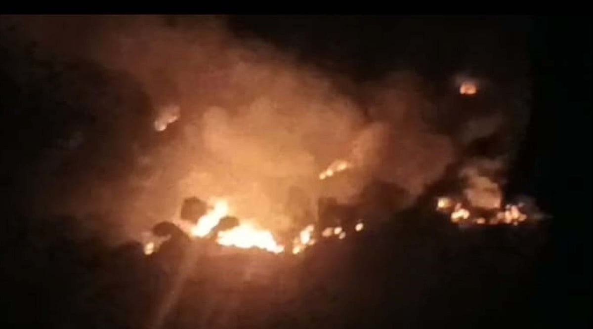 ಚಾರ್ಮಾಡಿ ಘಾಟಿ: ಬಿದಿರುತಳ ಬಳಿ ಬೆಂಕಿ