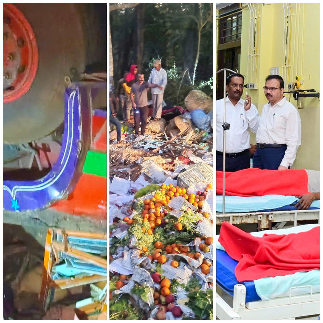 ಅರಬೈಲ್ ಬಳಿ ಲಾರಿ ಪಲ್ಟಿ: ಸವಣೂರಿನ 10 ಜನರಿಗೆ ಹುಬ್ಬಳ್ಳಿ KIMSನಲ್ಲಿ ಚಿಕಿತ್ಸೆ