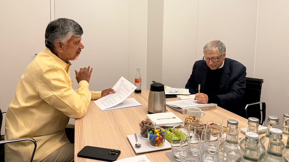 ಬಿಲ್‌ಗೇಟ್ಸ್‌ ಭೇಟಿಯಾದ ಆಂಧ್ರ ಸಿಎಂ ಚಂದ್ರಬಾಬು ನಾಯ್ಡ