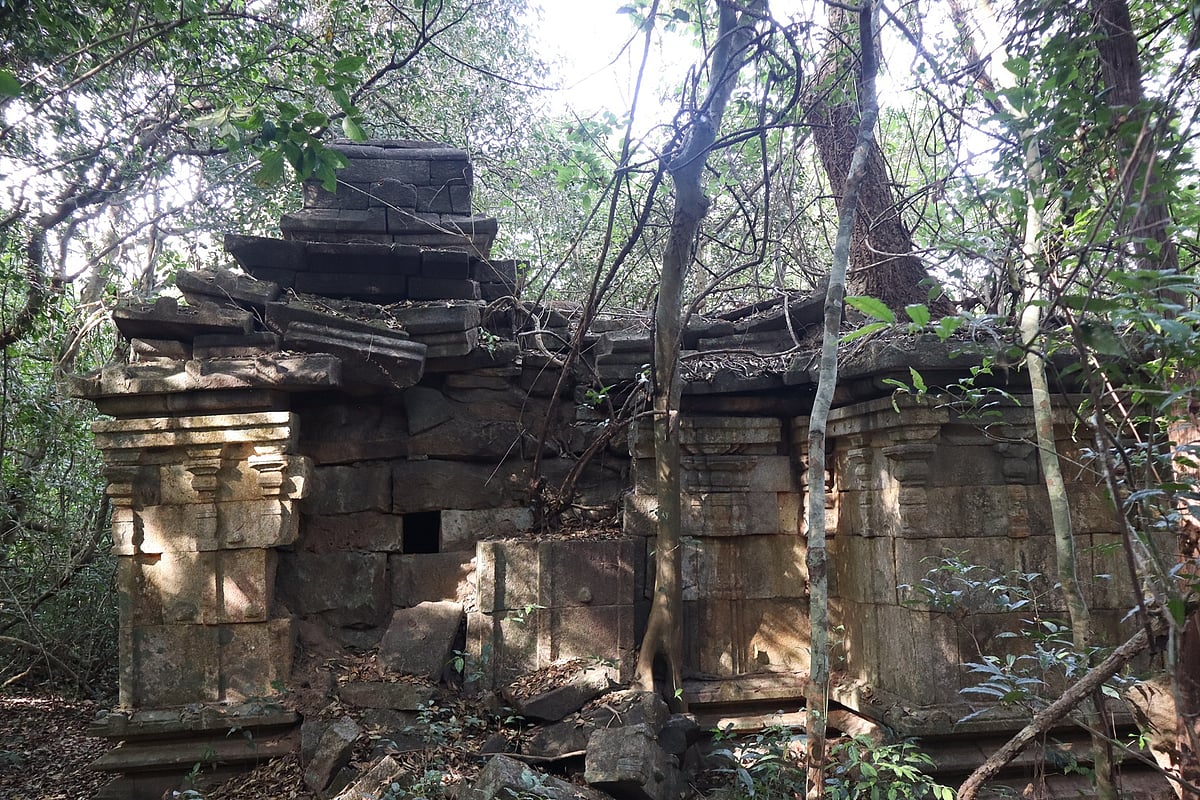 ತೀರ್ಥಹಳ್ಳಿ: ಪೊದೆಗಳ ನಡುವೆ ಕುಂದಾದ್ರಿ ಬಸದಿ!