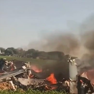 ಮಧ್ಯಪ್ರದೇಶದಲ್ಲಿ ವಾಯುಪಡೆಯ ಯುದ್ಧ ವಿಮಾನ ‘ಮಿರಾಜ್’ ಪತನ: ಪೈಲಟ್‌ ಪಾರು