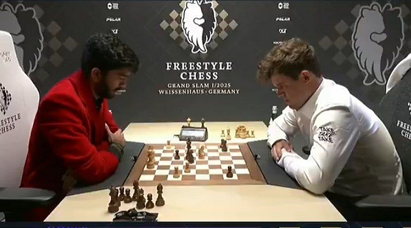 ವಿಶ್ವದ ಅಗ್ರಮಾನ್ಯ ಆಟಗಾರ ಕಾರ್ಲ್‌ಸನ್‌‍ಗೆ ಮಣಿದ ಗುಕೇಶ್, ಆದರೂ ನಾಕೌಟ್ ಪ್ರವೇಶ