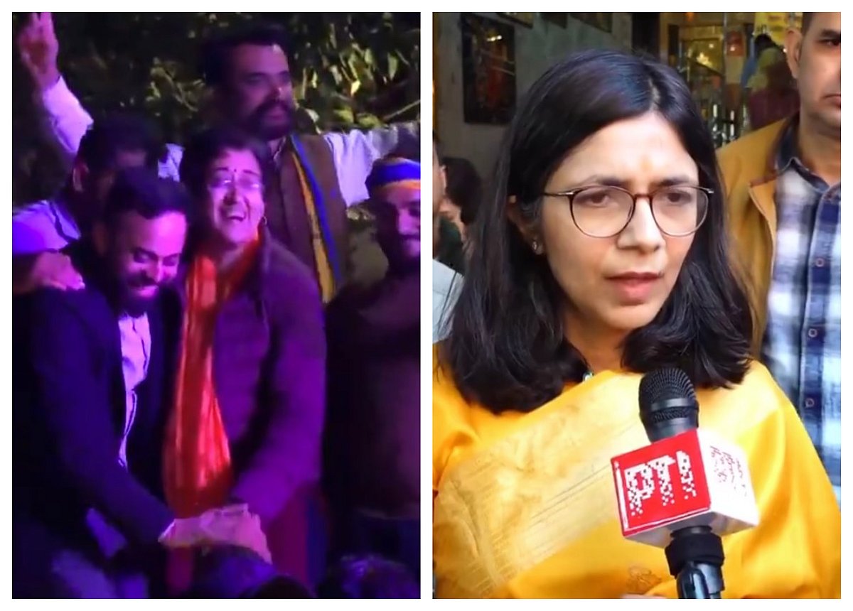 ಎಎಪಿಗೆ ಸೋಲು-ಮುಖಭಂಗ;ಆದರೂ ಆತಿಶಿ ನೃತ್ಯ: ನಾಚಿಕೆ ಆಗಲ್ವಾ ಎಂದು ಸ್ವಾತಿ ಪ್ರಶ್ನೆ