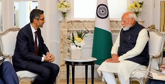 ಗೂಗಲ್ CEO ಸುಂದರ್ ಪಿಚೈ ಭೇಟಿಯಾದ ಮೋದಿ: ಭಾರತದ ಡಿಜಿಟಲ್ ರೂಪಾಂತರ ಕುರಿತು ಚರ್ಚೆ