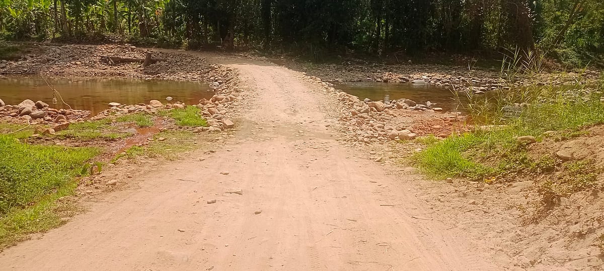 ಚಾರ್ಮಾಡಿ: ತಾತ್ಕಾಲಿಕ ಸೇತುವೆ ನಿರ್ಮಾಣ